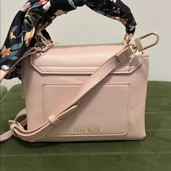 Anne Klein Blush Mini Bag with Floral Handle - Picture 3 of 9